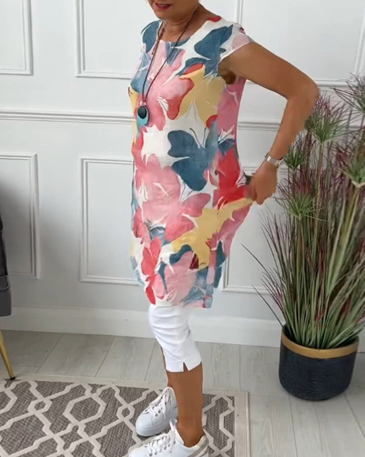 CALISTA | FLORAL CASUAL MIDI DRESS