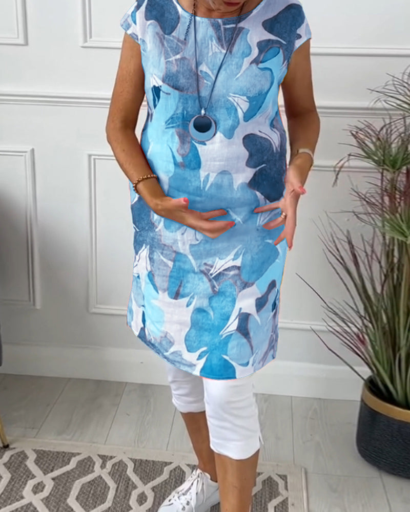 CALISTA | FLORAL CASUAL MIDI DRESS