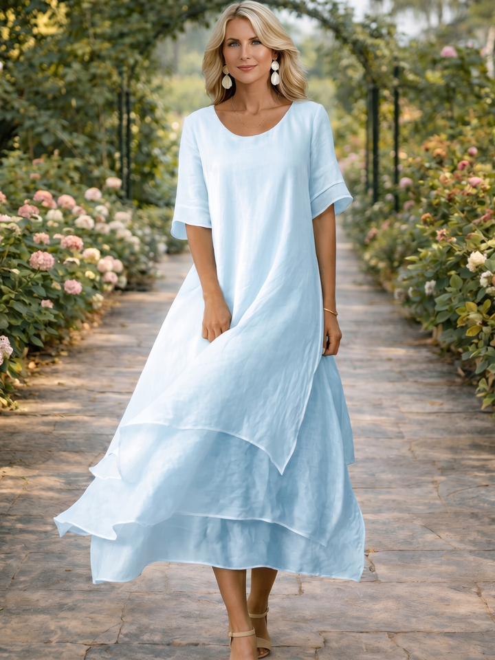 Manon | Robe maxi fluide à volants