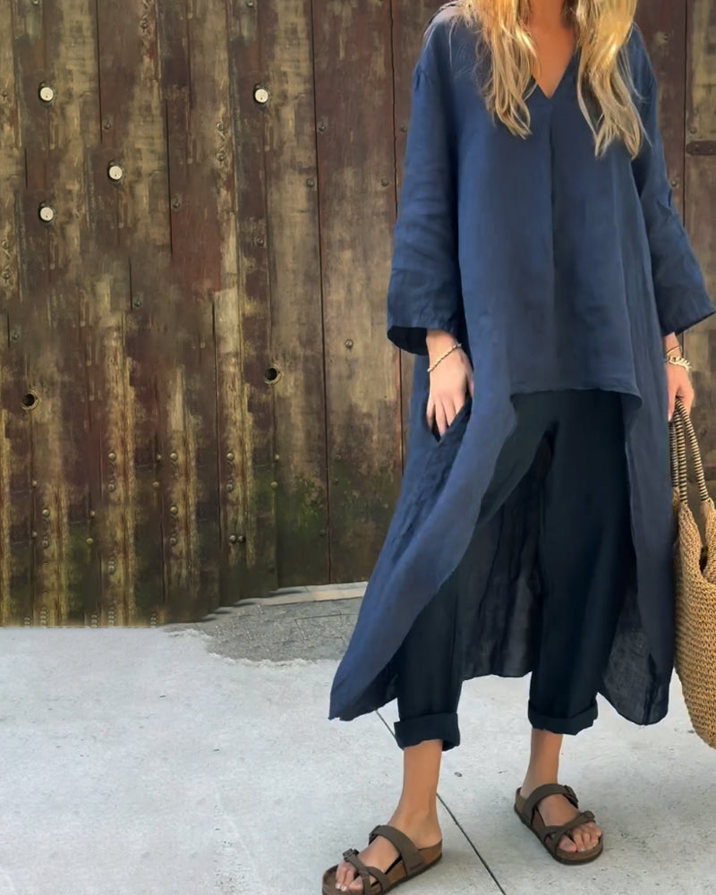 Ivy | Women's co-ord set with loose-fitting top and straight trousers