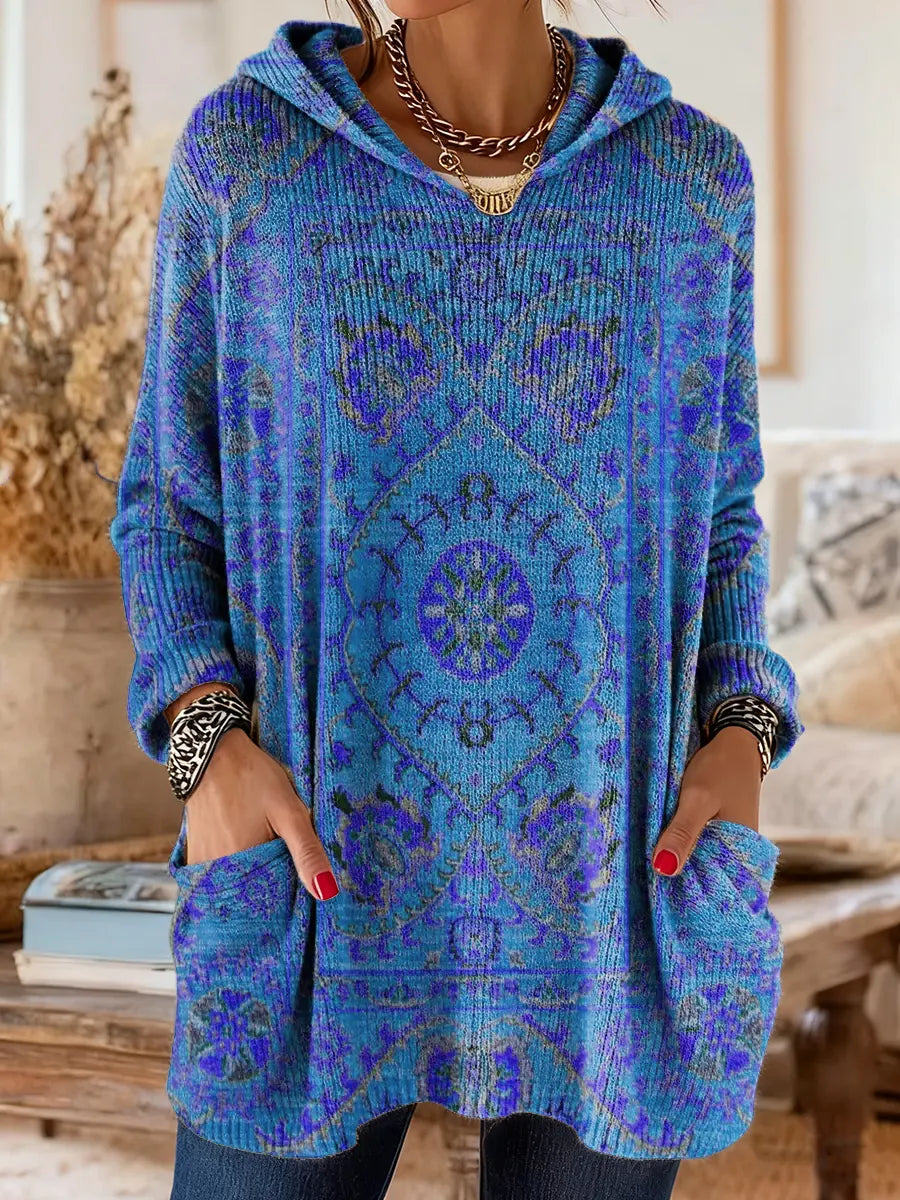 Seraphina Retro Hooded Knit Tunic