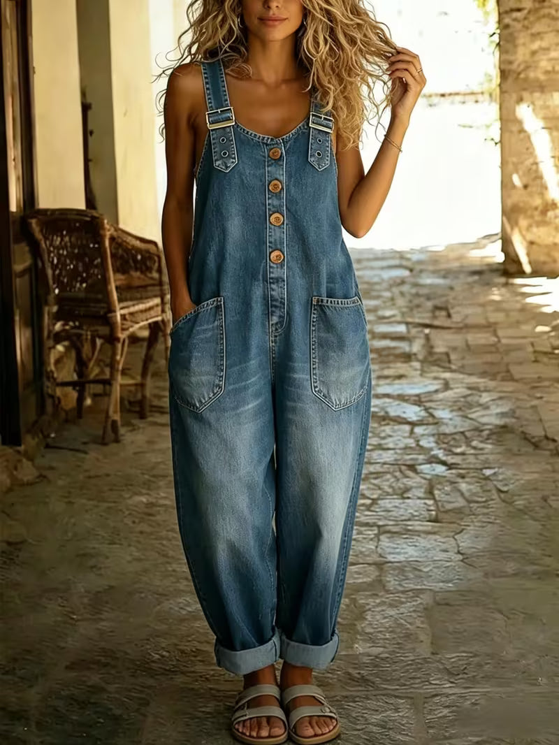 Éliane | Salopette ample en denim