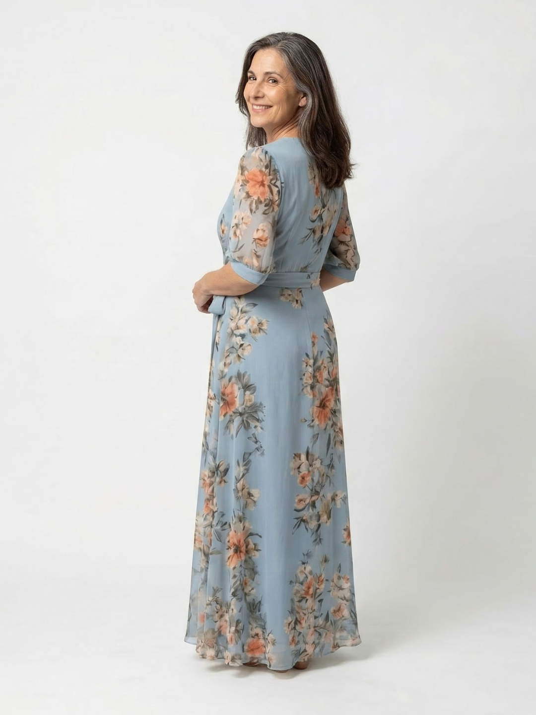 Eva | Vestido Maxi Floral con Escote en V