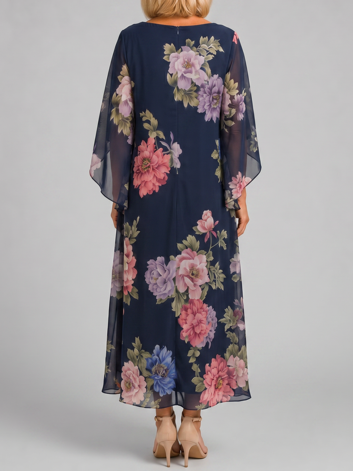Robe maxi florale légère en chiffon