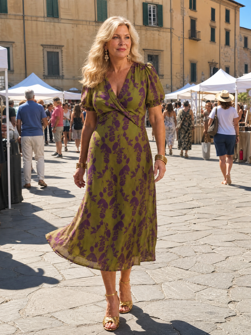 Valérie | Robe Midi Florale Décontractée
