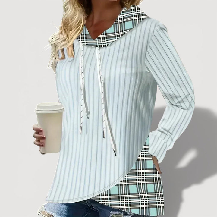 ELODIE – RELAXED CHECK HOODIE BILAL BILAL