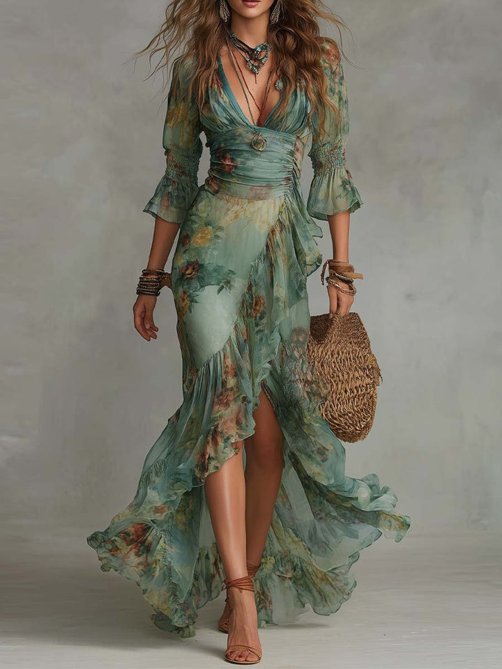 Aurélie | Robe maxi bohème florale