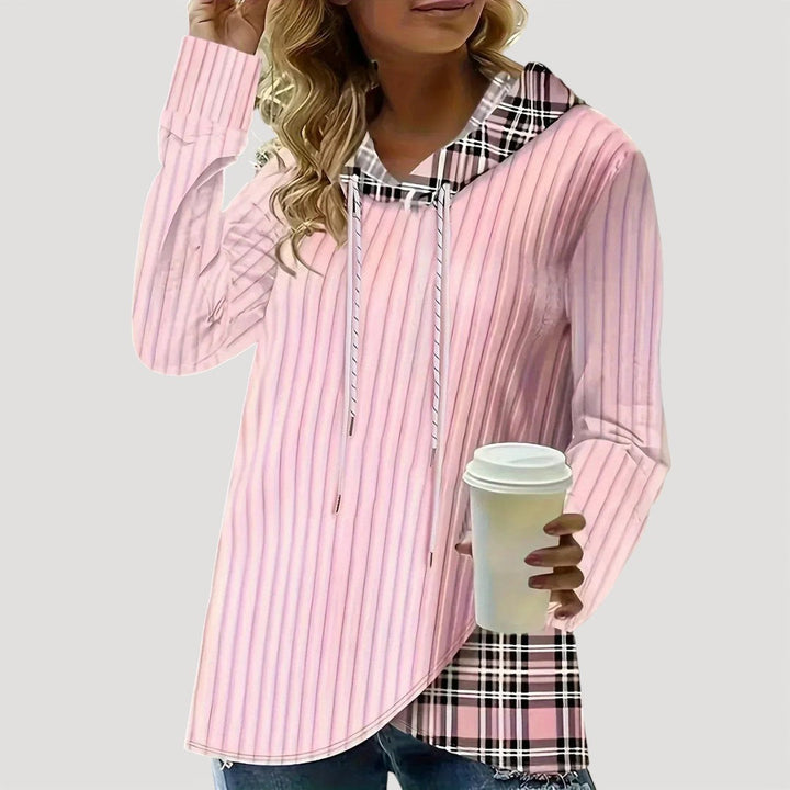 ELODIE – RELAXED CHECK HOODIE BILAL BILAL