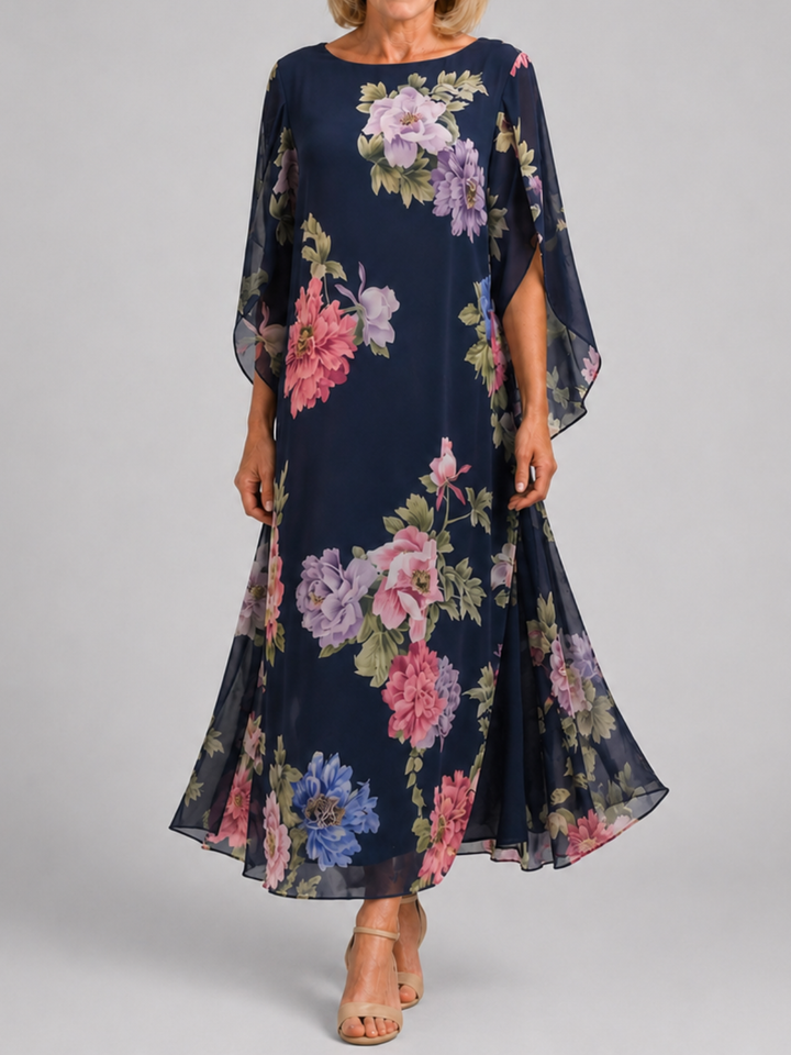 Robe maxi florale légère en chiffon