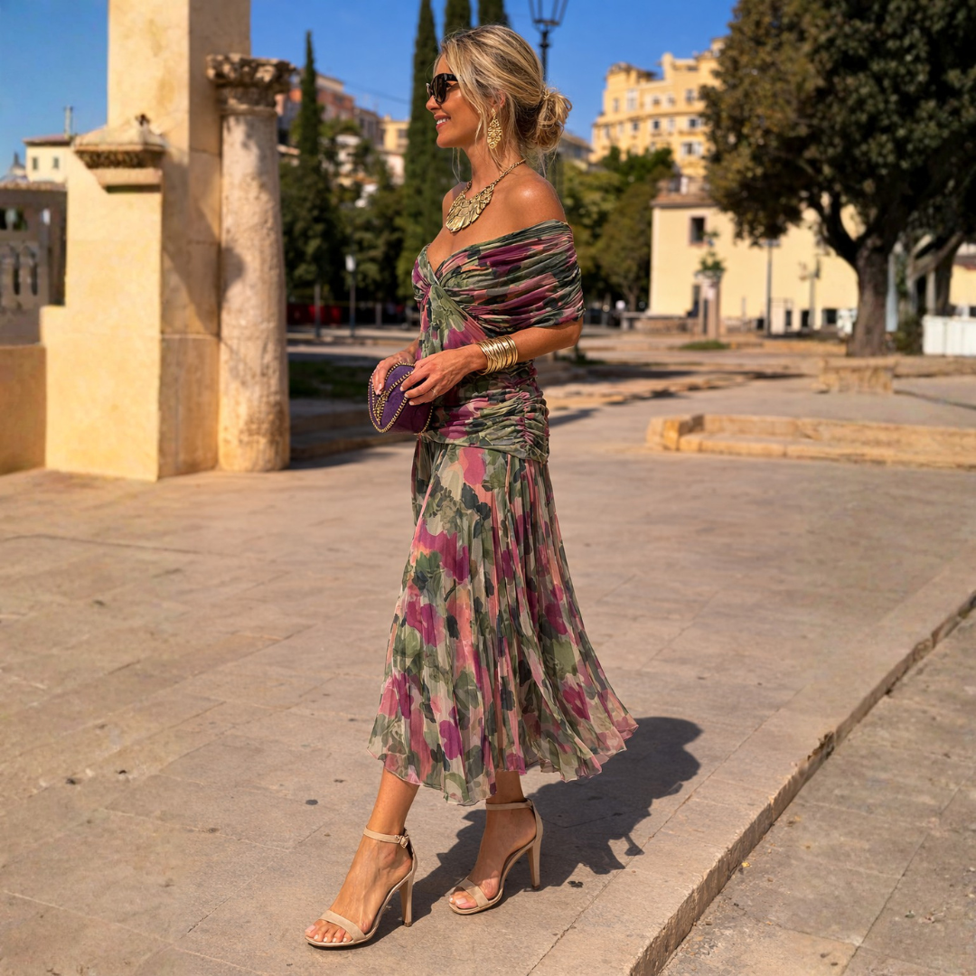 ROSSANA – Off-Shoulder Maxi Dress