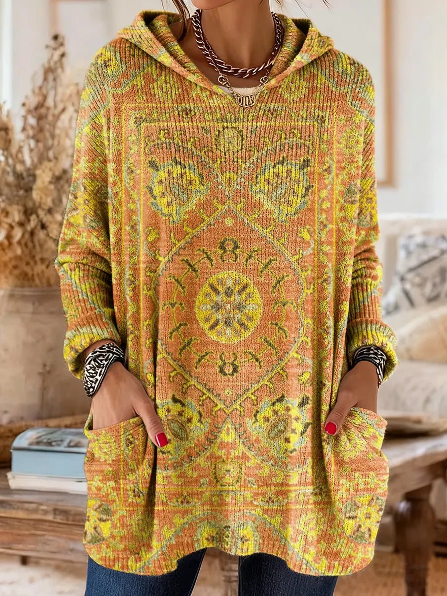 Seraphina Retro Hooded Knit Tunic