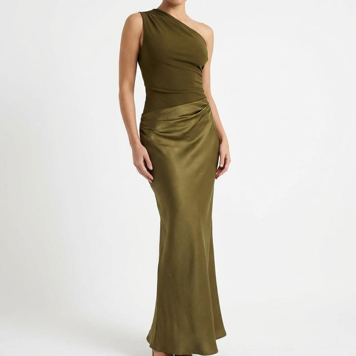 Aitana | Mujer Vestido Largo Asimétrico Sofisticado