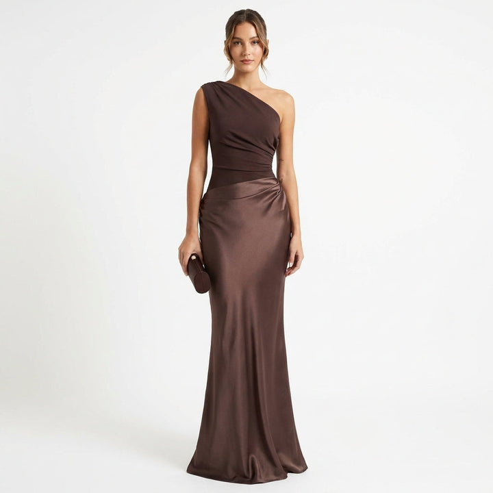 Aitana | Mujer Vestido Largo Asimétrico Sofisticado