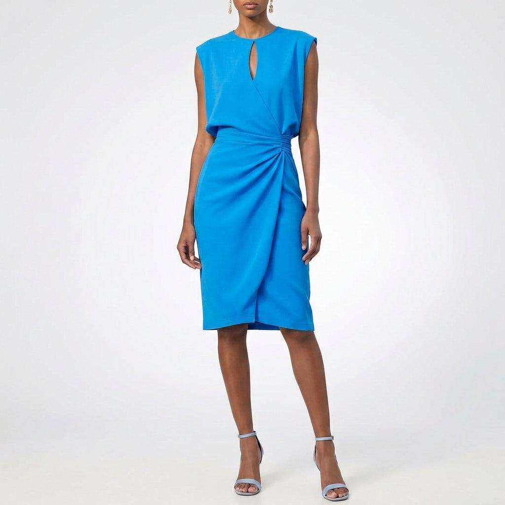 Alma | Mujer Vestido Midi Drapeado Sofisticado