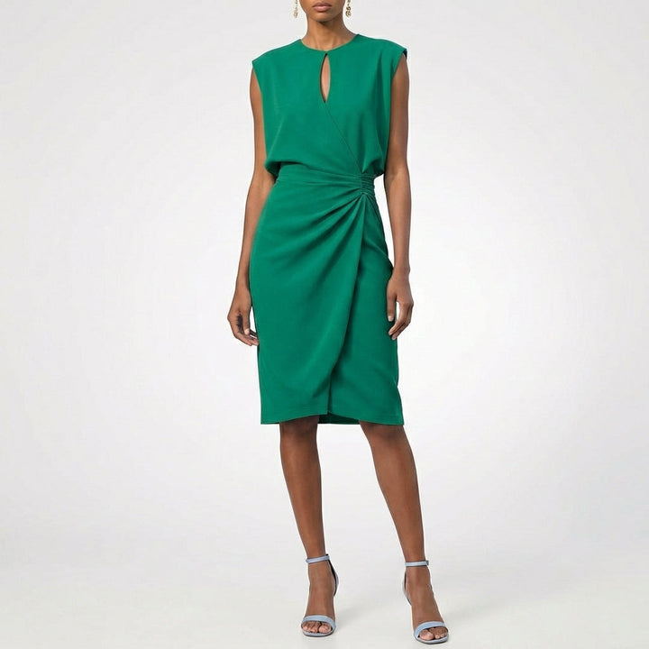 Alma | Mujer Vestido Midi Drapeado Sofisticado