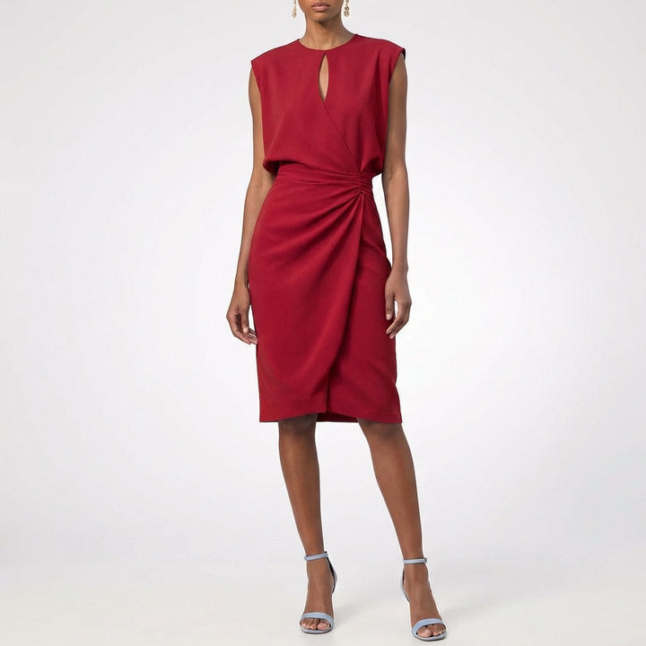 Alma | Mujer Vestido Midi Drapeado Sofisticado