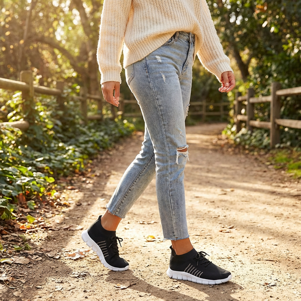 Alyssa | Zapatillas de Punto con Cordones para Mujer