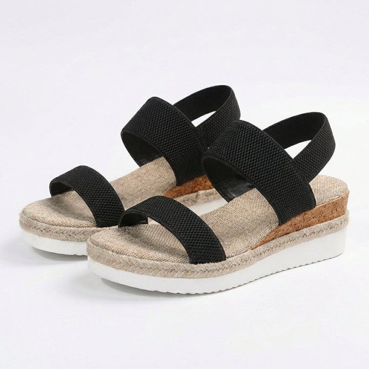 Amara | Mujer Sandalias Plataforma Elásticas Esparto