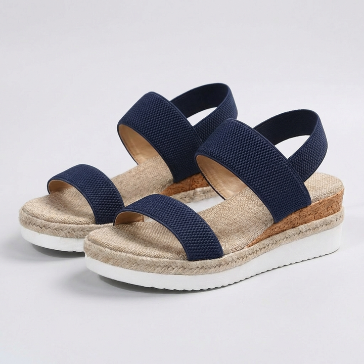 Amara | Mujer Sandalias Plataforma Elásticas Esparto