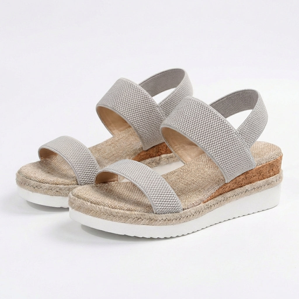 Amara | Mujer Sandalias Plataforma Elásticas Esparto
