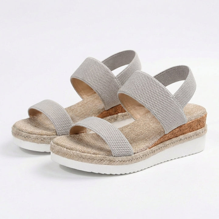Amara | Mujer Sandalias Plataforma Elásticas Esparto