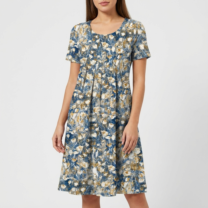 Barbara | Vestido midi acampanado con estampado floral para mujer