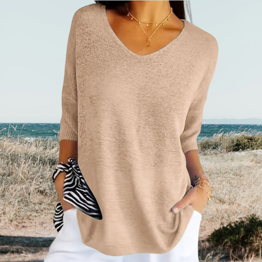 Eileen | Summer V-Neck Top
