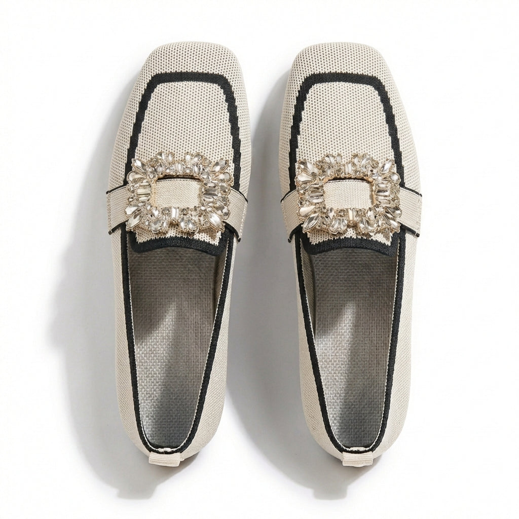 Blanca | Bailarinas con Hebilla Joya Mujer Chic