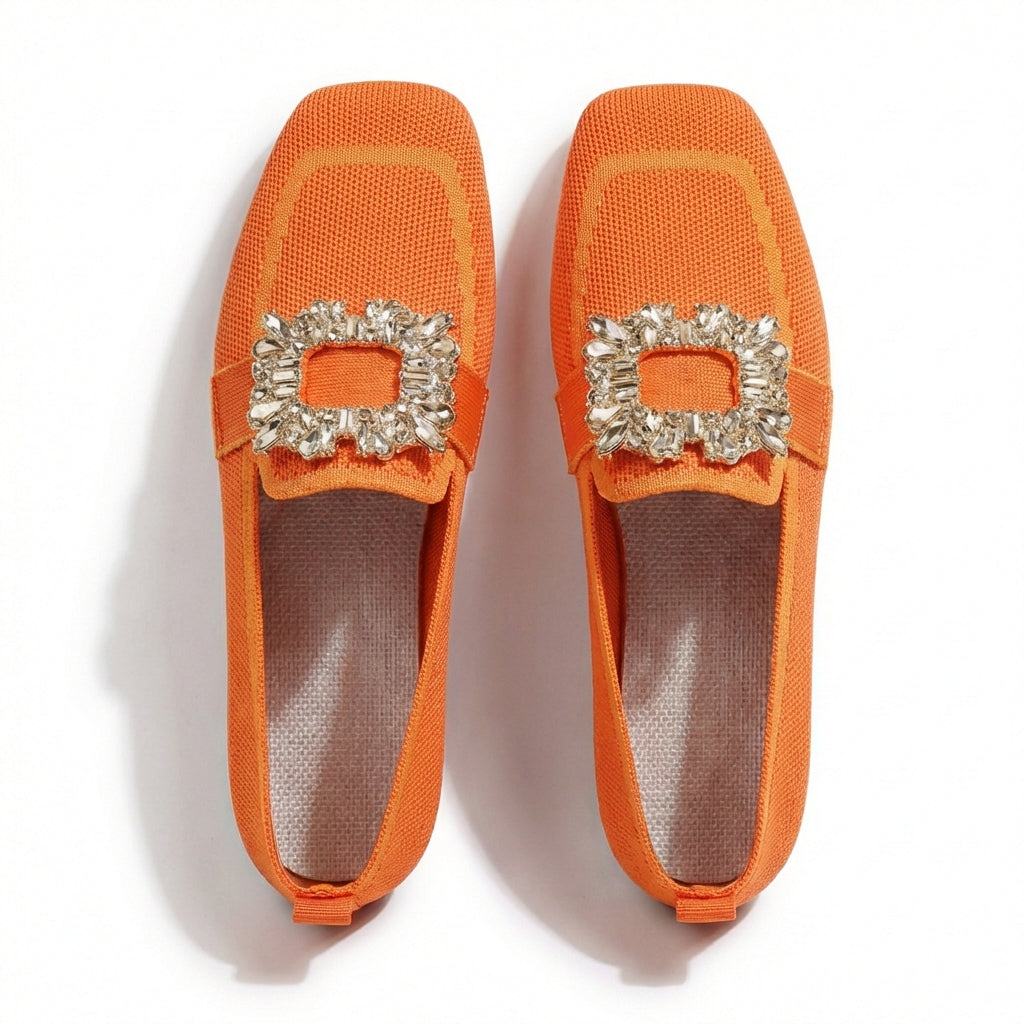 Blanca | Bailarinas con Hebilla Joya Mujer Chic