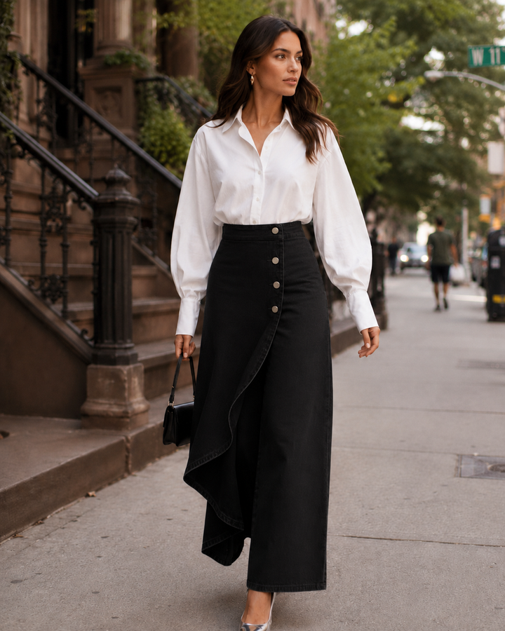 Audrey | Pantalon en denim enveloppant