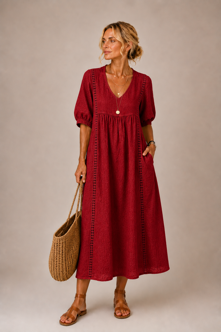 Fabienne | Robe midi légère en lin
