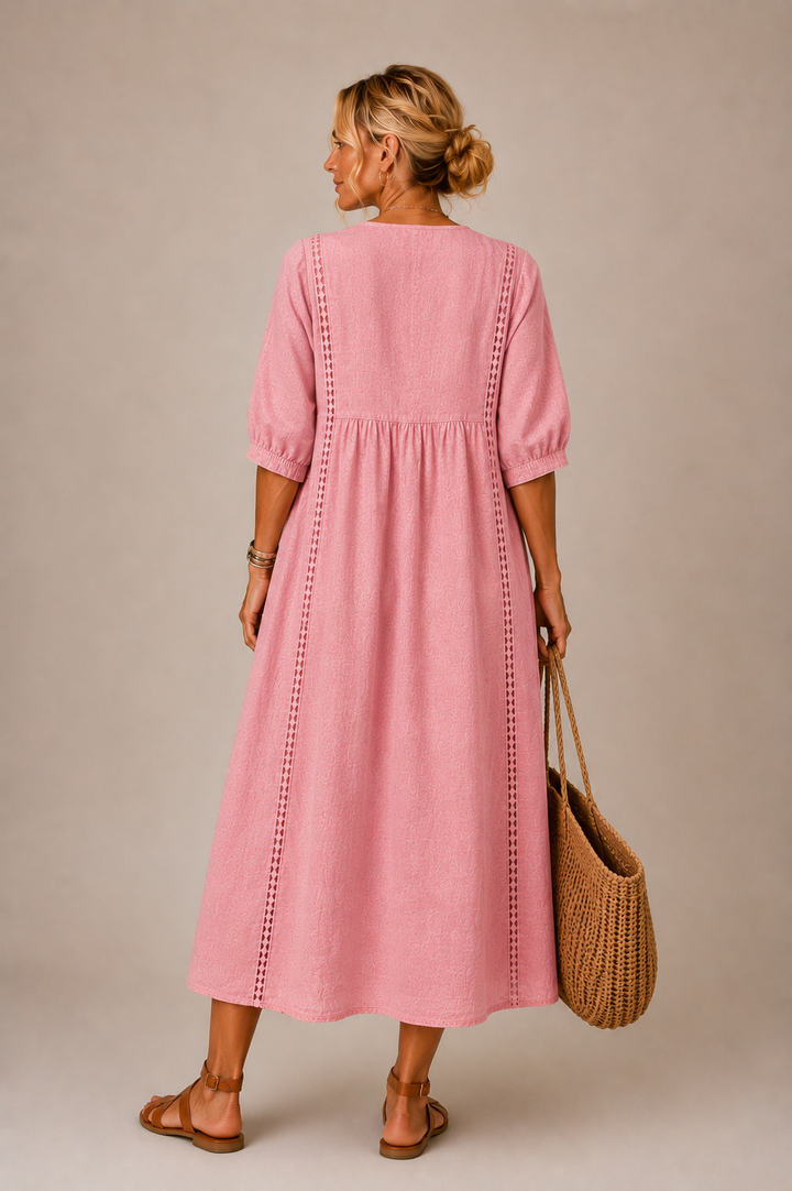 Fabienne | Robe midi légère en lin