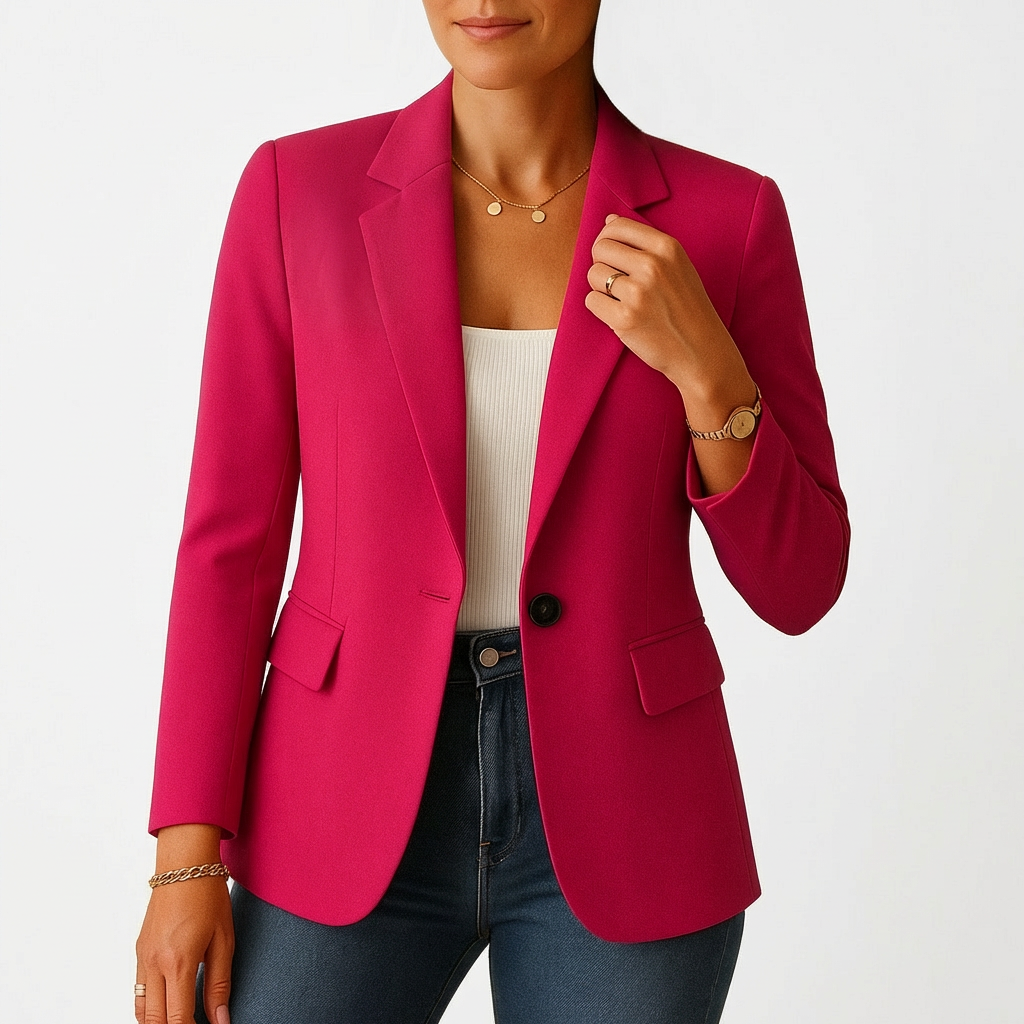 Elena | Blazer con Botón y Solapa Clásica