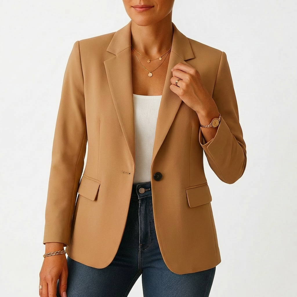 Elena | Blazer con Botón y Solapa Clásica