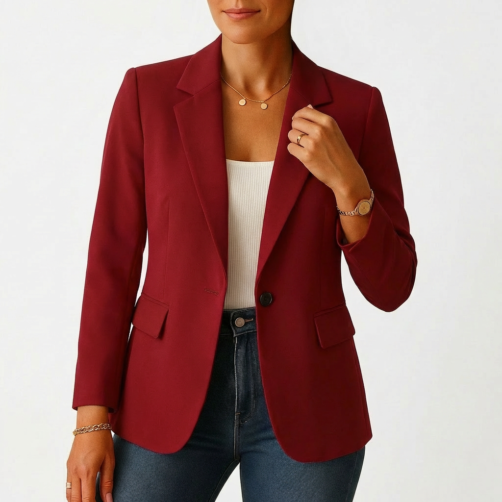 Elena | Blazer con Botón y Solapa Clásica