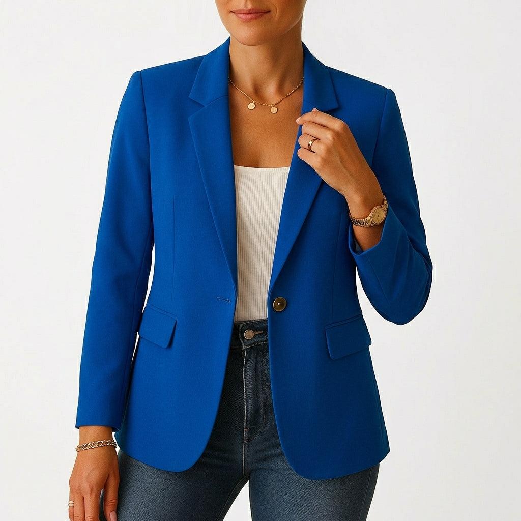 Elena | Blazer con Botón y Solapa Clásica