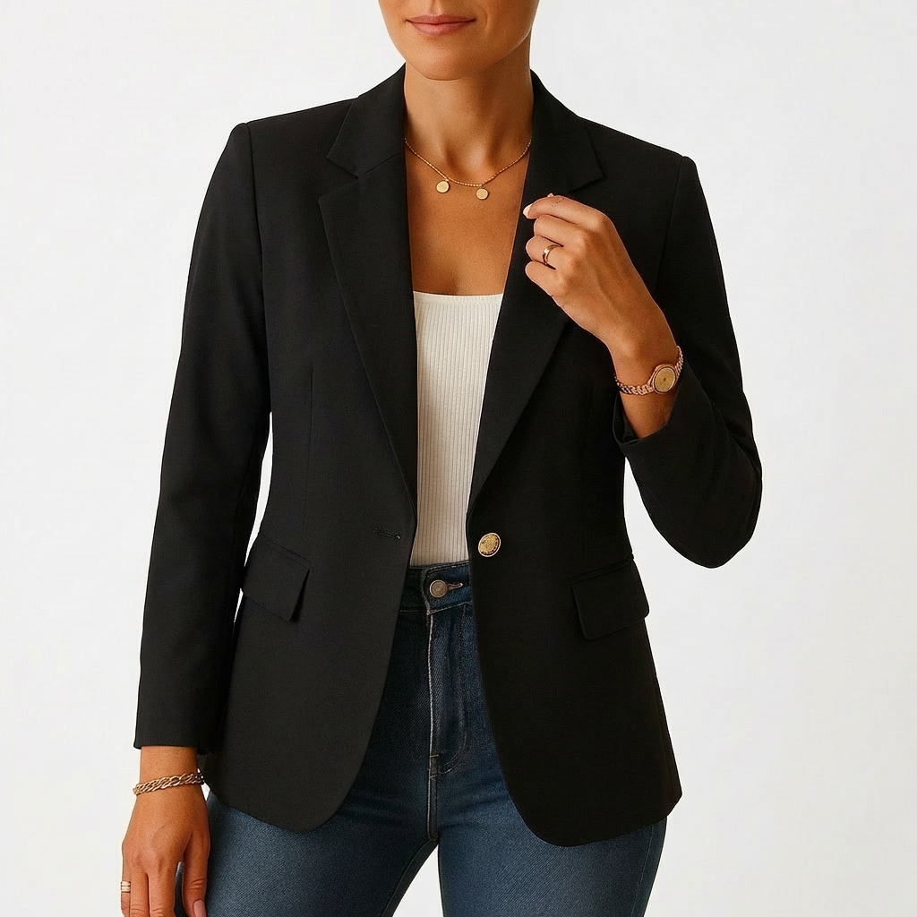 Elena | Blazer con Botón y Solapa Clásica