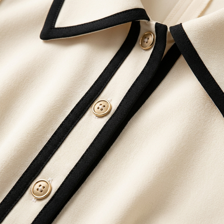 Felicidad | Mujer Vestido Midi Entallado Cuello Camisero