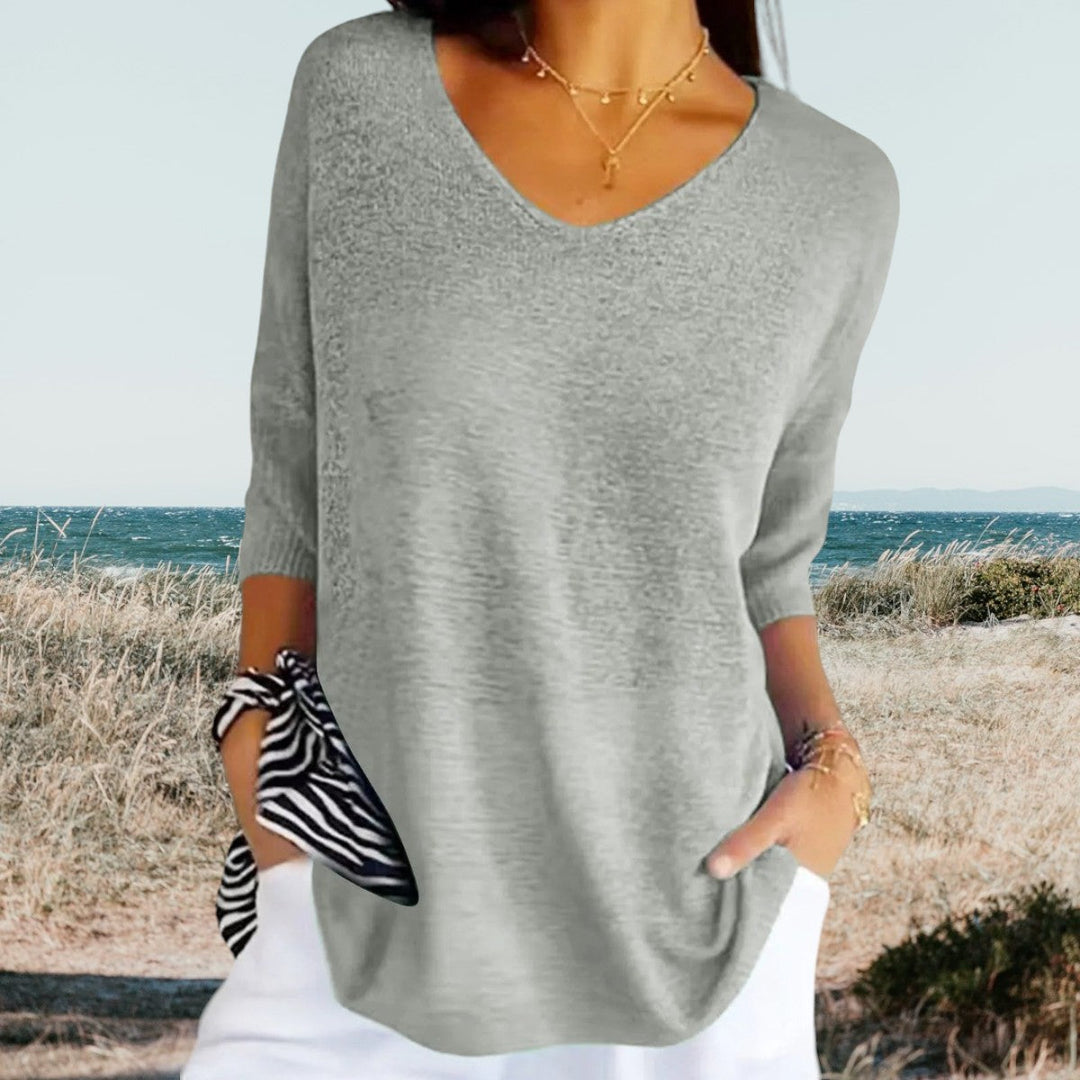Eileen | Summer V-Neck Top