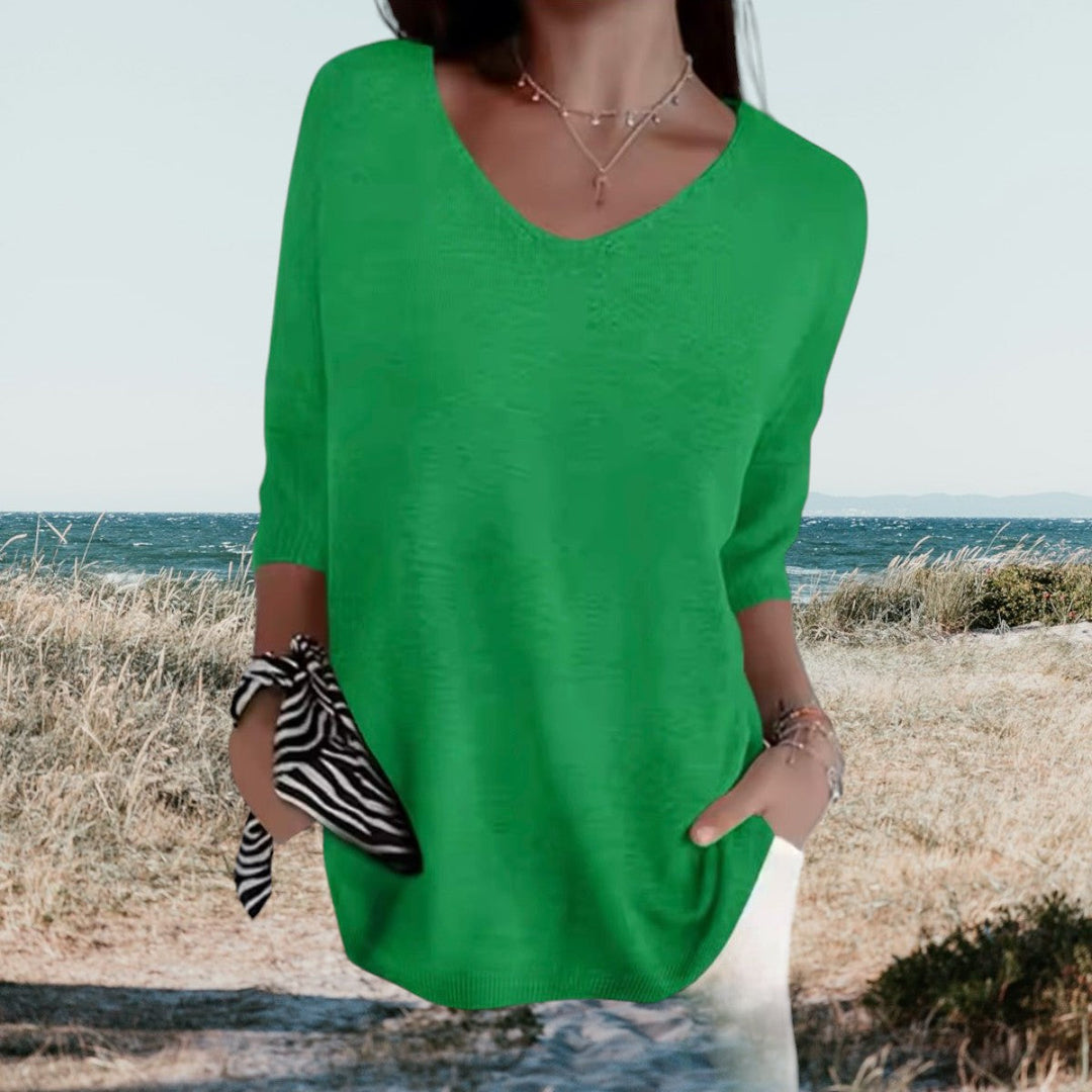 Eileen | Summer V-Neck Top