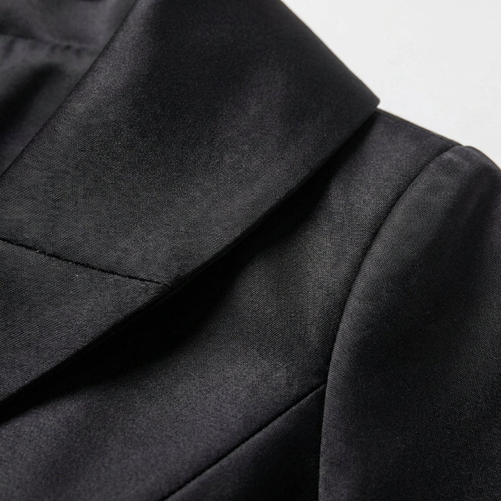 Honorata | Mujer Vestido Midi Cruzado Cuello Solapa Vuelo