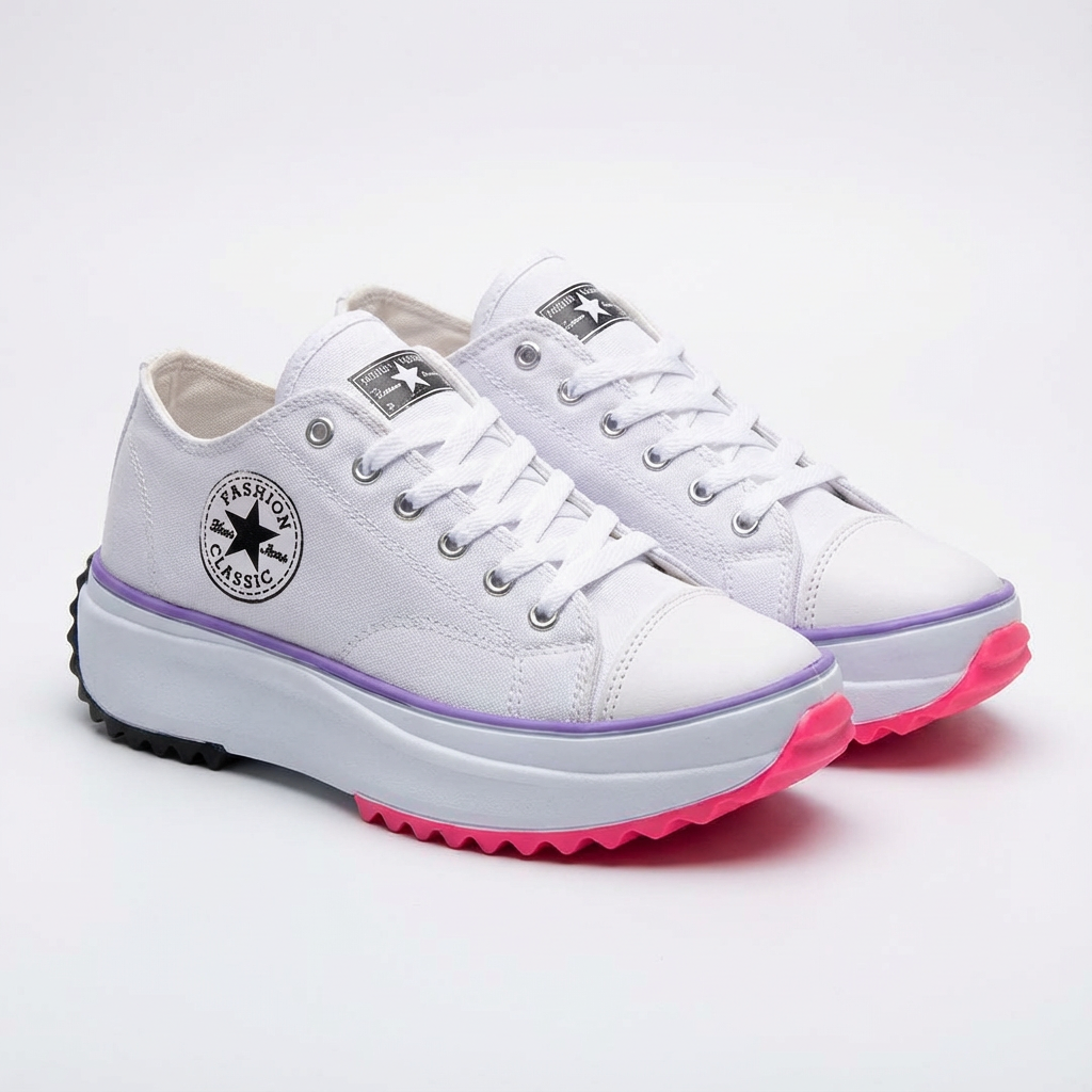 Janet | Zapatillas de Plataforma con Cordones para Mujer