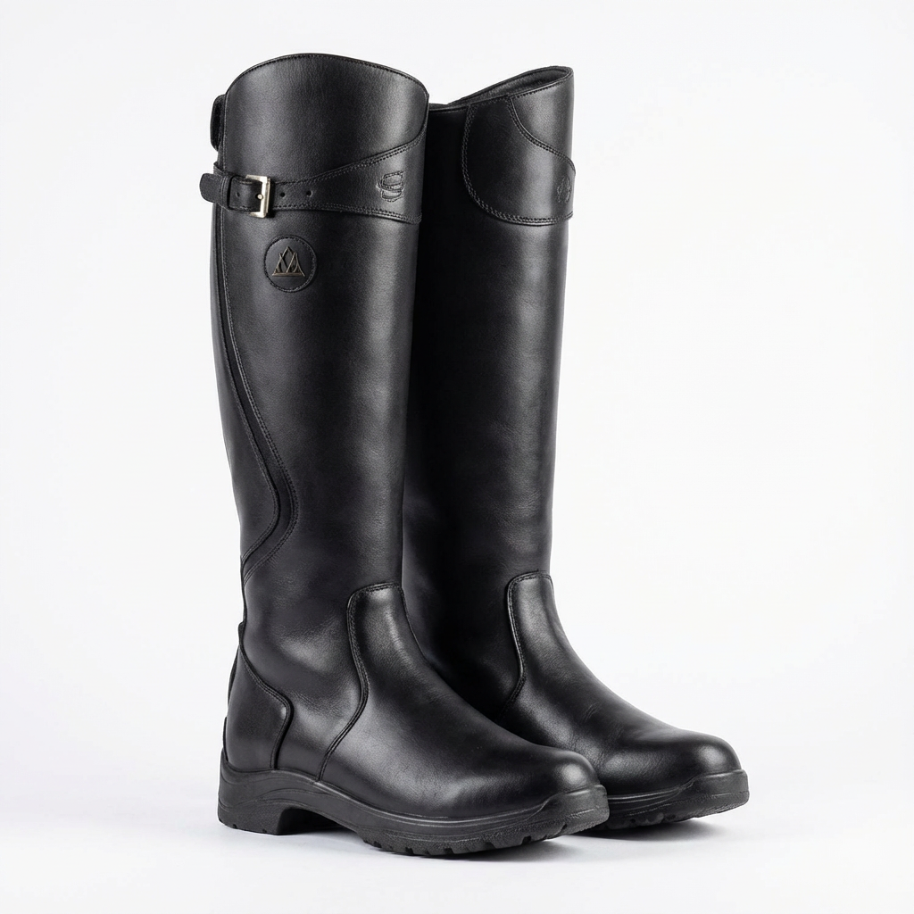 Jayla | Botas altas de montar con hebilla hasta la rodilla para mujer