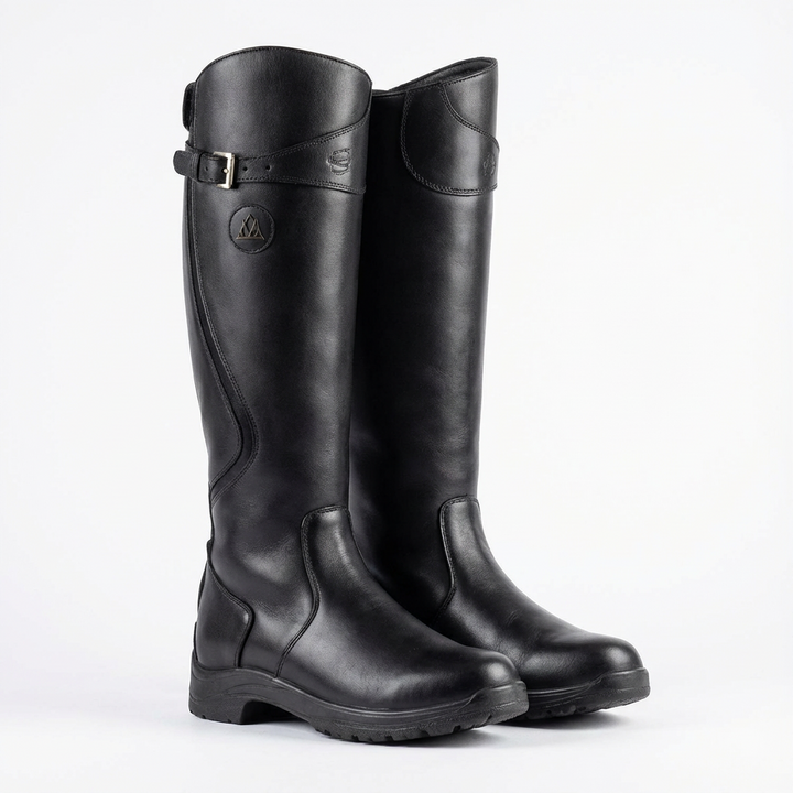 Jayla | Botas altas de montar con hebilla hasta la rodilla para mujer