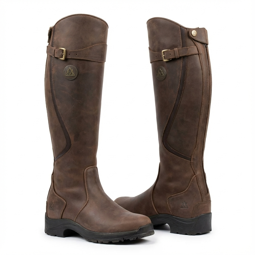 Jayla | Botas altas de montar con hebilla hasta la rodilla para mujer