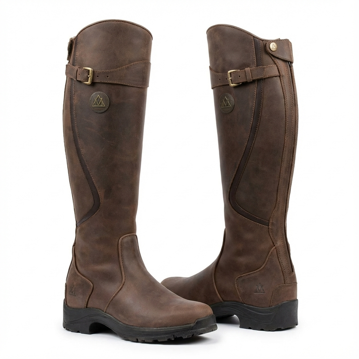 Jayla | Botas altas de montar con hebilla hasta la rodilla para mujer