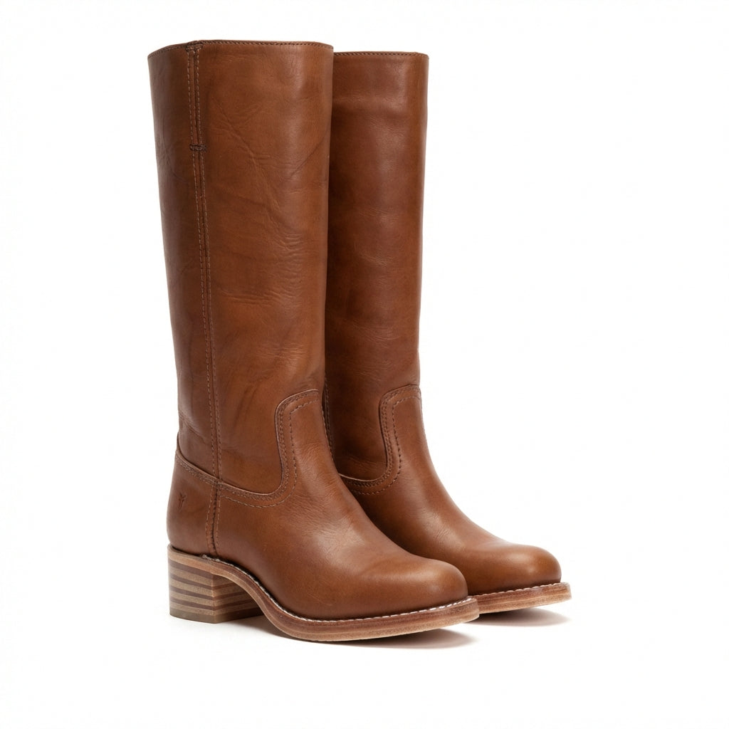 Jimena | Mujer Botas Altas Caña Recta Tacón Bajo