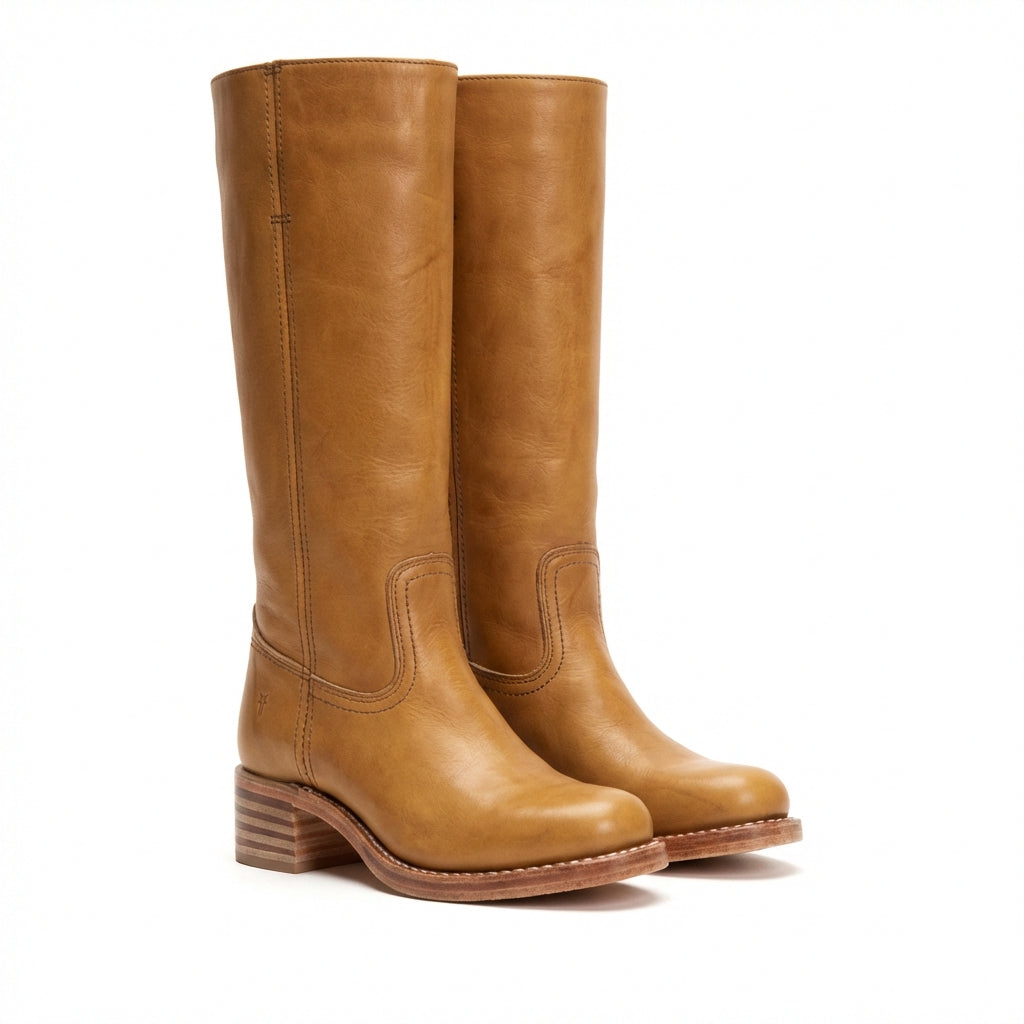 Jimena | Mujer Botas Altas Caña Recta Tacón Bajo