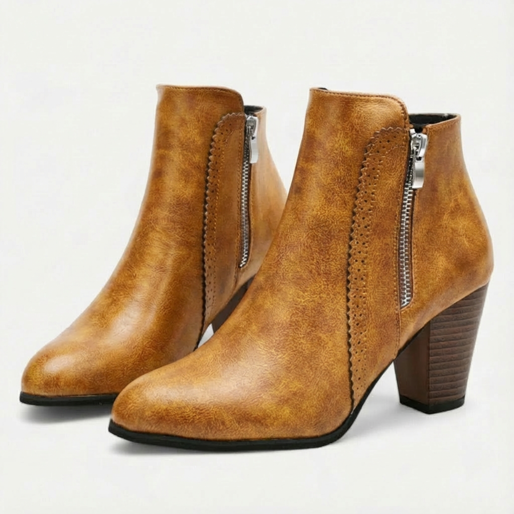 Kayla | Botines de Tacón Ancho para Mujer