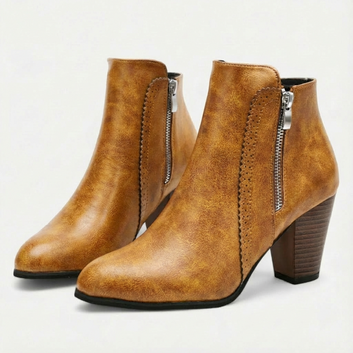 Kayla | Botines de Tacón Ancho para Mujer